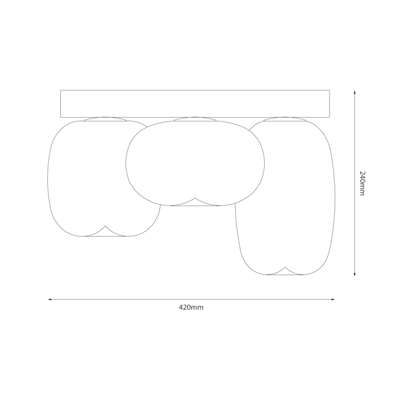 Lámpara de techo Vaso 12W Blanco Lámpara de techo Vaso 12W Blanco