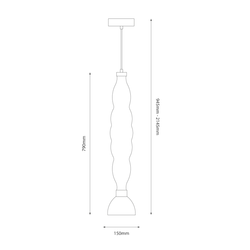 Lampa wisząca LUCCO smoked 18W Lampa wisząca LUCCO smoked 18W