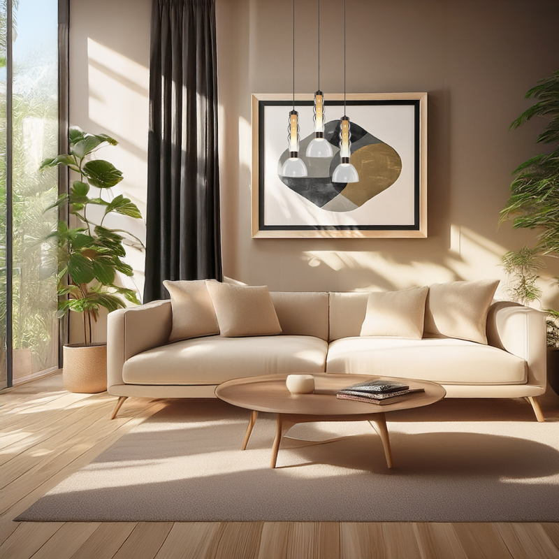 LUCCO smoked pendant lamp 13W LUCCO smoked pendant lamp 13W