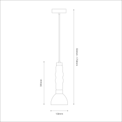 LUCCO smoked pendant lamp 13W LUCCO smoked pendant lamp 13W