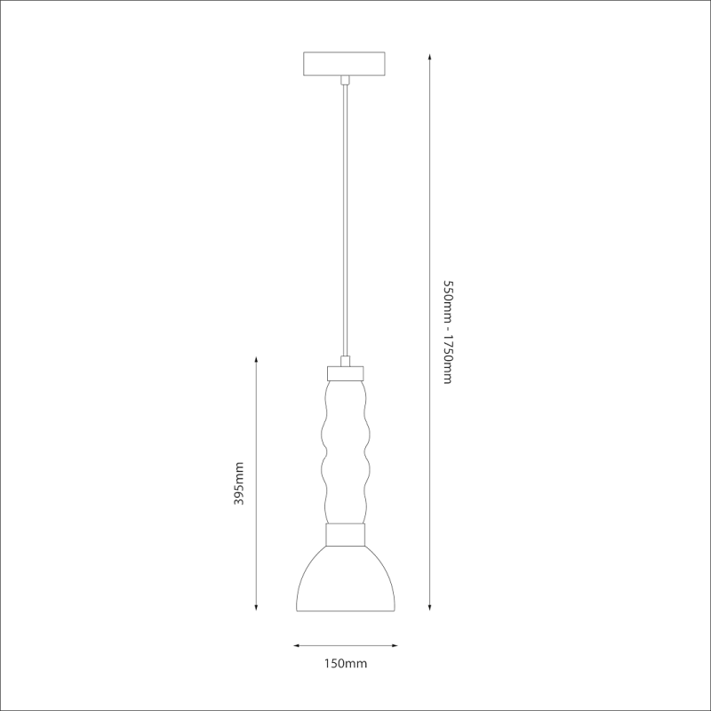 LUCCO smoked pendant lamp 13W LUCCO smoked pendant lamp 13W