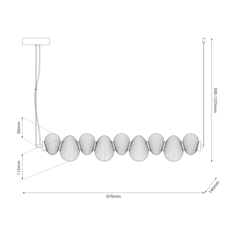 BOLLA SMOKED 32W LED pendant lamp BOLLA SMOKED 32W LED pendant lamp