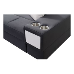 Narożnik Porto III z funkcją spania, wysuwana szuflada oraz port usb tkanina Casablanca 2301 Narożnik Porto III z funkcją spania, wysuwana szuflada oraz port usb tkanina Casablanca 2301