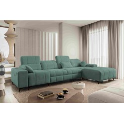 Ballagio XII corner sofa with sleeping function upholstered in Plecionka, Spring 1116