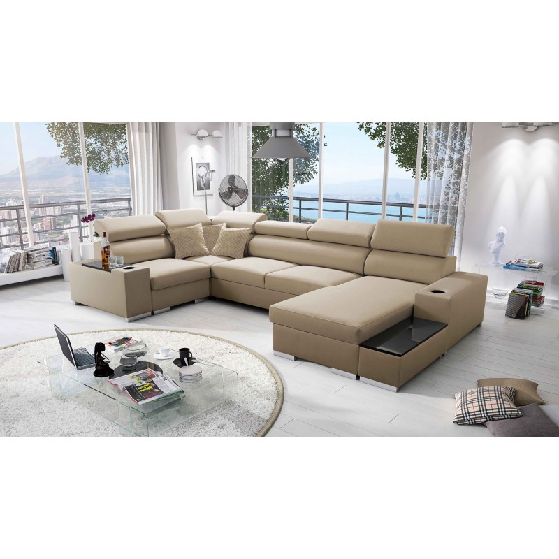 Narożnik w kształcie U Napoli IV Mini z funkcją spania oraz otwieranym barkiem Tkanina Amor Velvet 4302 Narożnik w kształcie U Napoli IV Mini z funkcją spania oraz otwieranym barkiem Tkanina Amor Velvet 4302