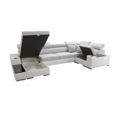 Narożnik w kształcie U Napoli IV Mini z funkcją spania oraz otwieranym barkiem Tkanina Amor Velvet 4302 Narożnik w kształcie U Napoli IV Mini z funkcją spania oraz otwieranym barkiem Tkanina Amor Velvet 4302