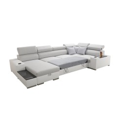 Narożnik w kształcie U Napoli IV Mini z funkcją spania oraz otwieranym barkiem Tkanina Amor Velvet 4302 Narożnik w kształcie U Napoli IV Mini z funkcją spania oraz otwieranym barkiem Tkanina Amor Velvet 4302