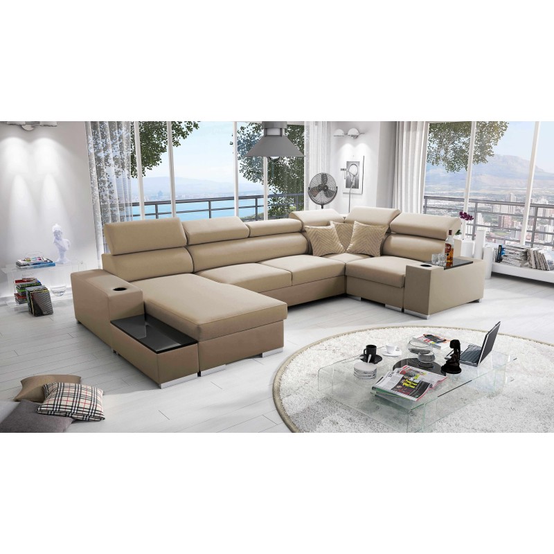 Narożnik w kształcie U Napoli IV Mini z funkcją spania oraz otwieranym barkiem Tkanina Amor Velvet 4302 Narożnik w kształcie U Napoli IV Mini z funkcją spania oraz otwieranym barkiem Tkanina Amor Velvet 4302