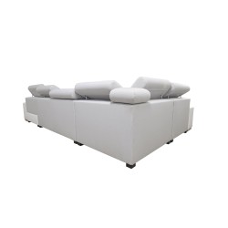 Narożnik w kształcie U Napoli IV Mini z funkcją spania oraz otwieranym barkiem Tkanina Amor Velvet 4314 + Ecoskóra Narożnik w kształcie U Napoli IV Mini z funkcją spania oraz otwieranym barkiem Tkanina Amor Velvet 4314 + Ecoskóra