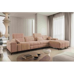 Ballagio XII corner sofa with a sleeping function upholstered in Plecionka, Spring 1112