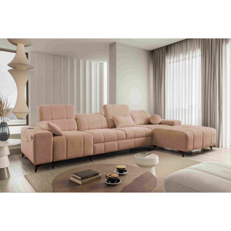 Ballagio XII corner sofa with a sleeping function upholstered in Plecionka, Spring 1112 Ballagio XII corner sofa with a sleeping function upholstered in Plecionka, Spring 1112