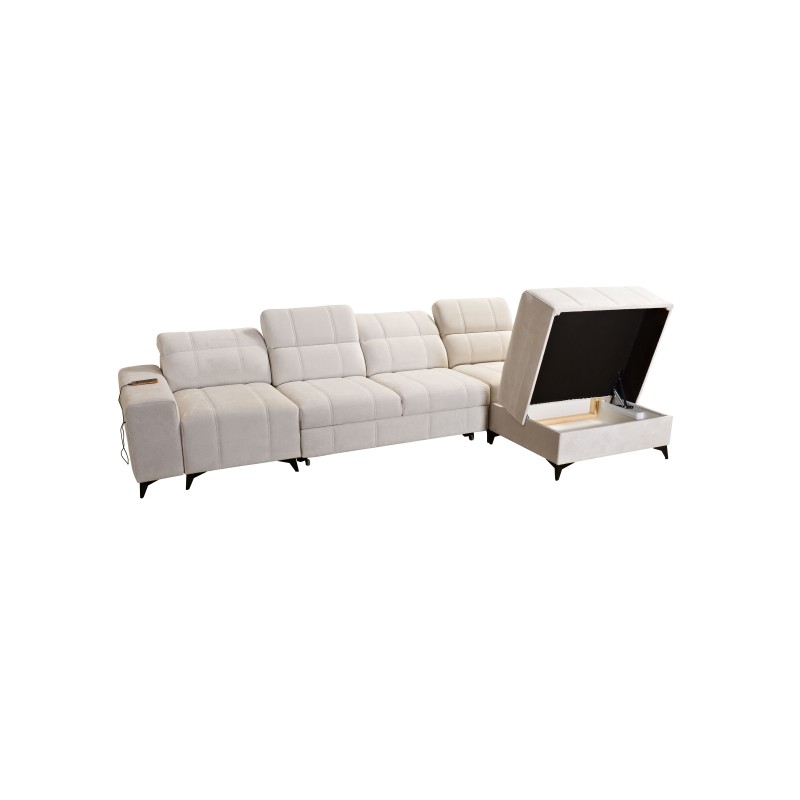 Ballagio XII corner sofa with a sleeping function upholstered in Plecionka, Spring 1110 Ballagio XII corner sofa with a sleeping function upholstered in Plecionka, Spring 1110