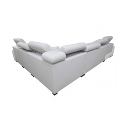 Narożnik w kształcie U Napoli VIII z funkcją spania – Welur, Amor Velvet 4311 + Ecoskóra + Ecoskóra Narożnik w kształcie U Napoli VIII z funkcją spania – Welur, Amor Velvet 4311 + Ecoskóra + Ecoskóra