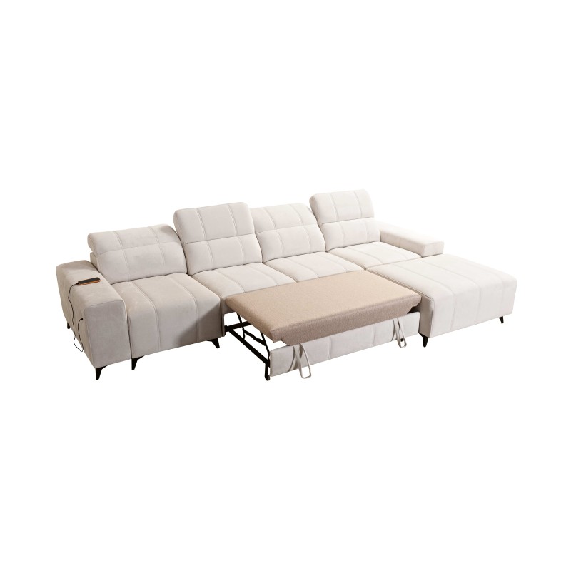 Ballagio XII corner sofa with a sleeping function upholstered in Plecionka, Spring 1101 Ballagio XII corner sofa with a sleeping function upholstered in Plecionka, Spring 1101