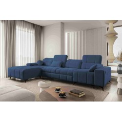 Ballagio XII corner sofa with a sleeping function upholstered in Woven Fabric, Spring 1118