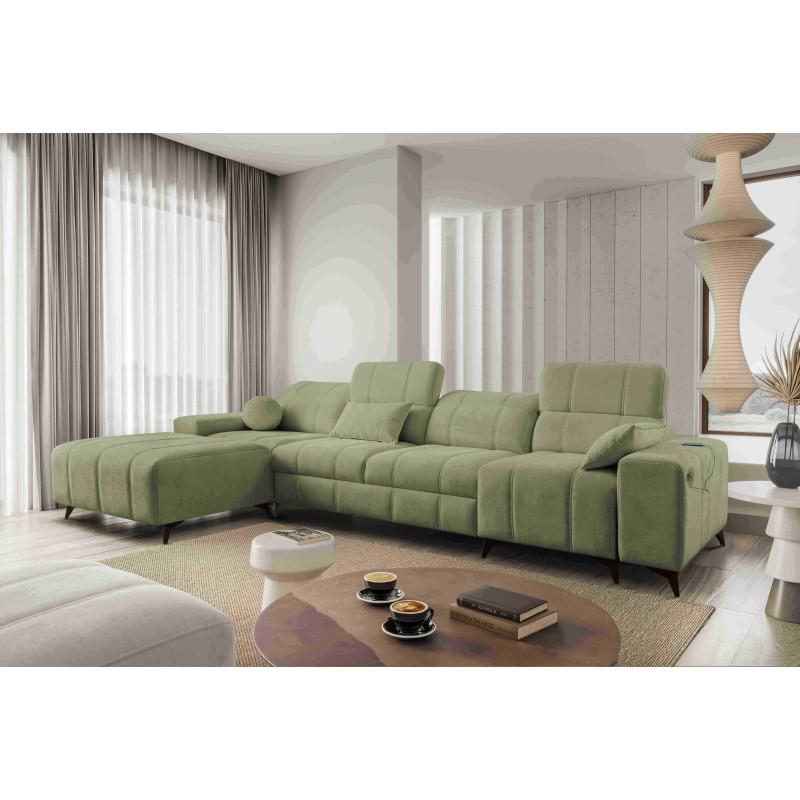 Ecksofa Ballagio XII mit Schlaffunktion bezogen mit Gewebe, Spring 1115 Ecksofa Ballagio XII mit Schlaffunktion bezogen mit Gewebe, Spring 1115
