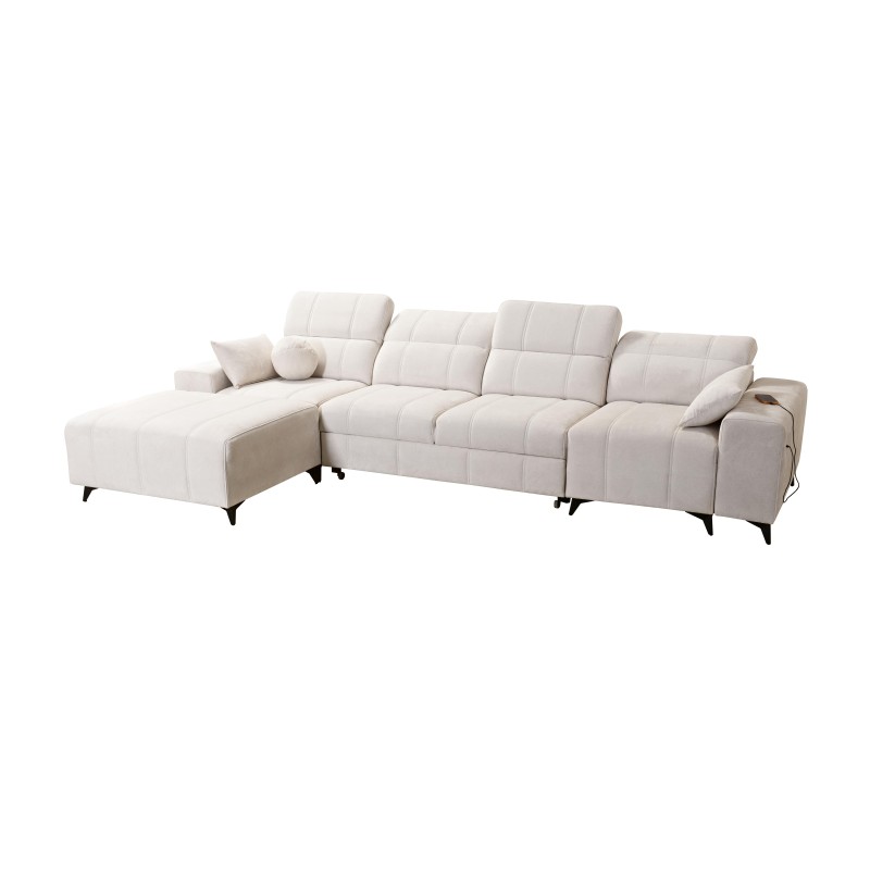 Ballagio XII corner sofa with a sleeping function upholstered in Plecionka, Spring 1110 Ballagio XII corner sofa with a sleeping function upholstered in Plecionka, Spring 1110