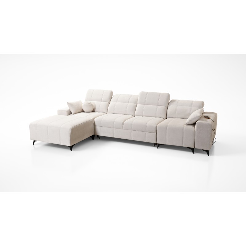 Ballagio XII corner sofa with a sleeping function upholstered in Plecionka, Spring 1101 Ballagio XII corner sofa with a sleeping function upholstered in Plecionka, Spring 1101