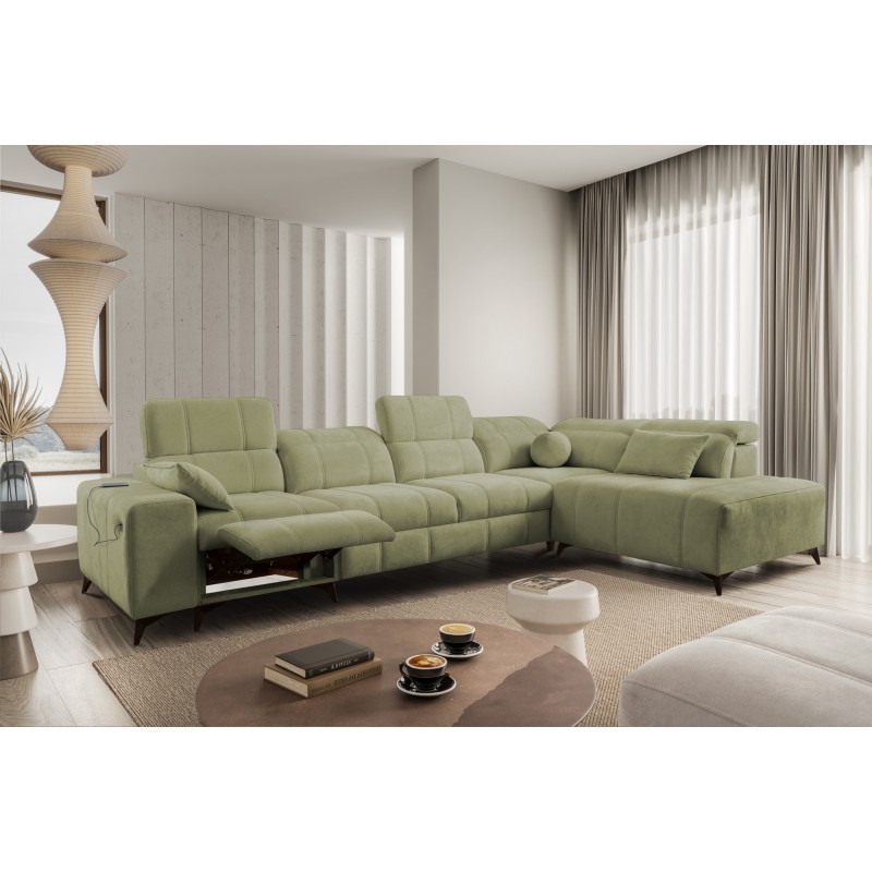 Narożnik ballagio XI Mix z funkcją spania oraz funkcją relax tkanina Spring 1115 Narożnik ballagio XI Mix z funkcją spania oraz funkcją relax tkanina Spring 1115