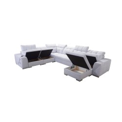 Narożnik w kształcie U Prisma VIII z funkcją spania, portem usb oraz pojemnikiem na pościel tkanina Terra 80 Narożnik w kształcie U Prisma VIII z funkcją spania, portem usb oraz pojemnikiem na pościel tkanina Terra 80