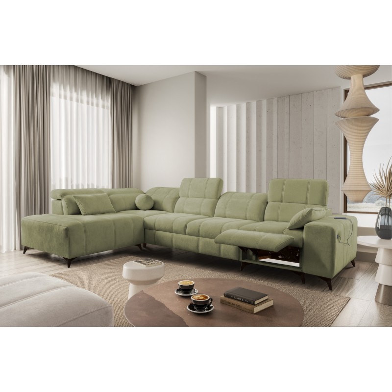 Narożnik ballagio XI Mix z funkcją spania oraz funkcją relax tkanina Spring 1115 Narożnik ballagio XI Mix z funkcją spania oraz funkcją relax tkanina Spring 1115