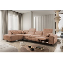 Narożnik ballagio XI Mix z funkcją spania oraz funkcją relax tkanina Spring 1112