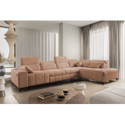 Ballagio XI corner sofa with a sleeping function in Plecionka fabric, Spring 1112 – comfort and style in one