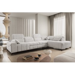 Ballagio XI corner sofa with a sleeping function in Plecionka fabric, Spring 1104 – comfort and style in one