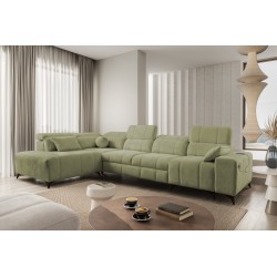 Ballagio XI corner sofa with a sleeping function in Plecionka fabric, Spring 1115 – comfort and style in one