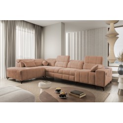 Ballagio XI corner sofa with a sleeping function in Plecionka fabric, Spring 1112 – comfort and style in one