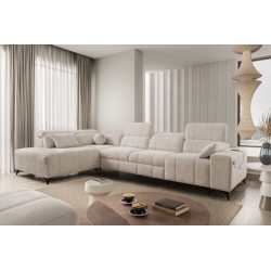 Ballagio XI corner sofa with a sleeping function in Plecionka fabric, Spring 1108 – comfort and style in one