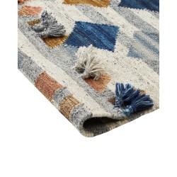 Dywan wełniany kilim 80 x 150 cm wielokolorowy KASAKH Dywan wełniany kilim 80 x 150 cm wielokolorowy KASAKH