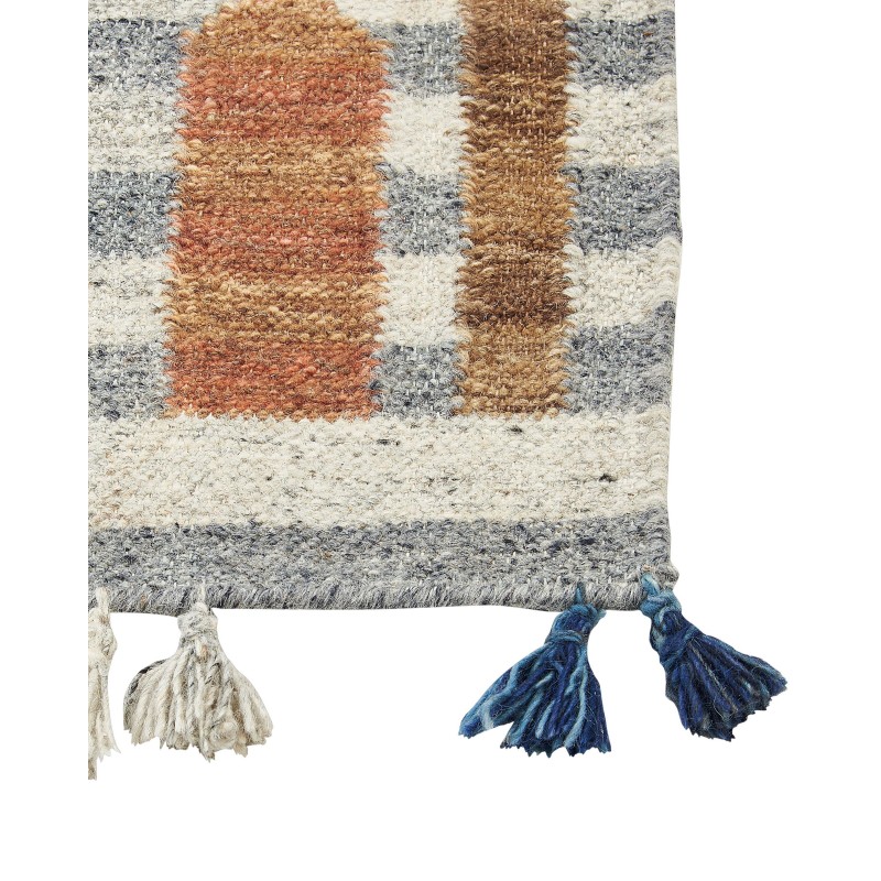 Dywan wełniany kilim 80 x 150 cm wielokolorowy KASAKH Dywan wełniany kilim 80 x 150 cm wielokolorowy KASAKH