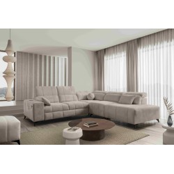 Luxury Corner Sofa Ballagio IX with Sleeping Function, Weave, Spring 1110