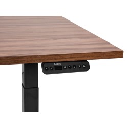 Biurko regulowane elektrycznie 160 x 72 cm ciemne drewno z czarnym DESTINES Biurko regulowane elektrycznie 160 x 72 cm ciemne drewno z czarnym DESTINES