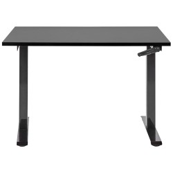 Biurko regulowane manualnie 120 x 72 cm czarne DESTINES Biurko regulowane manualnie 120 x 72 cm czarne DESTINES