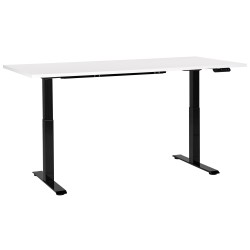 Biurko regulowane elektrycznie 180 x 80 cm biało-czarne DESTINES