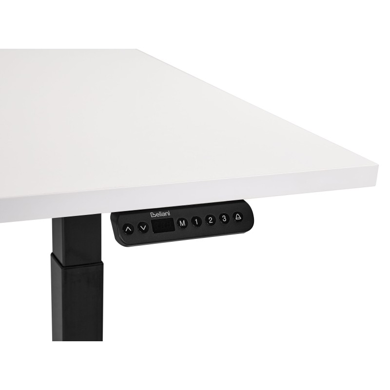 Biurko regulowane elektrycznie 180 x 80 cm biało-czarne DESTINES Biurko regulowane elektrycznie 180 x 80 cm biało-czarne DESTINES