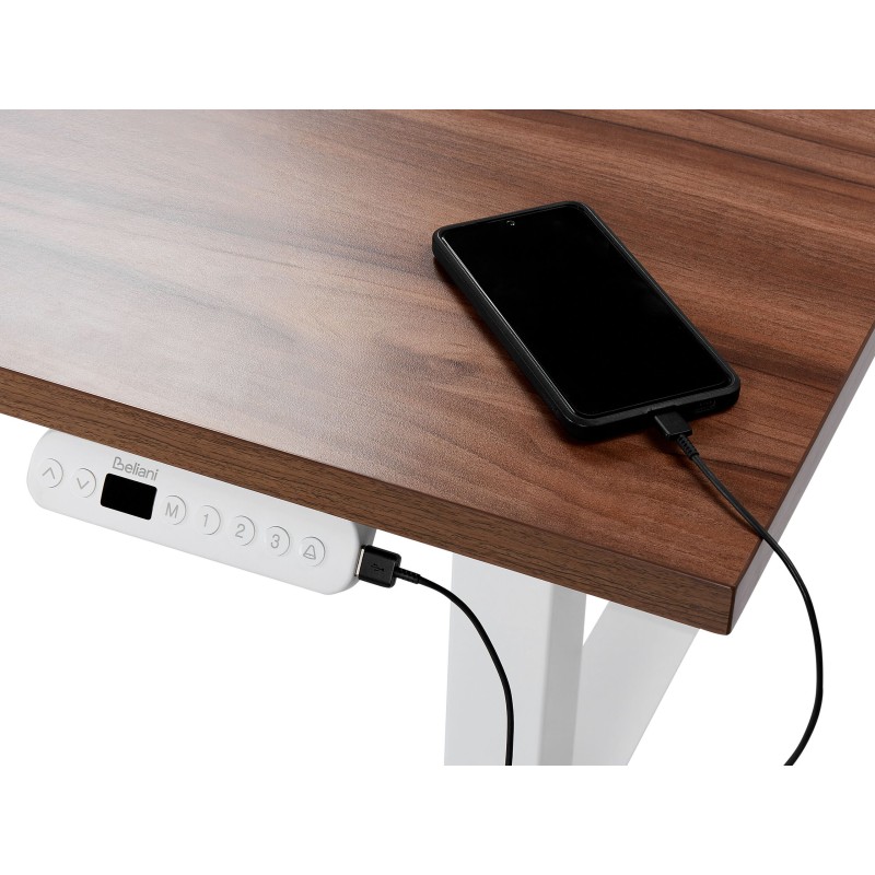 Biurko regulowane elektrycznie 180 x 80 cm białe DESTINES Biurko regulowane elektrycznie 180 x 80 cm białe DESTINES