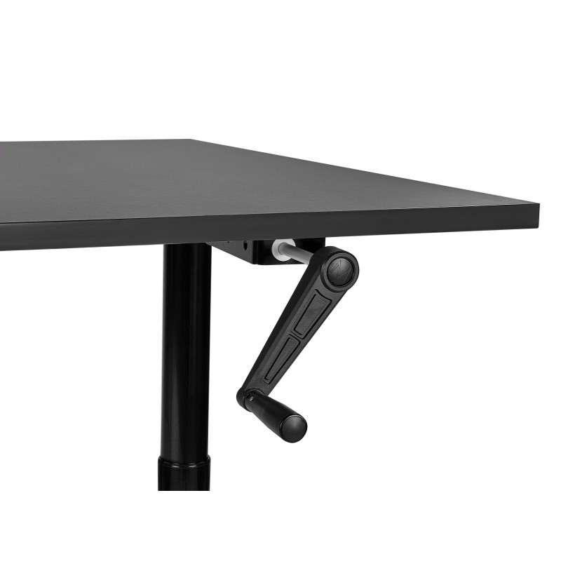 Biurko regulowane manualnie 160 x 72 cm czarne DESTINAS Biurko regulowane manualnie 160 x 72 cm czarne DESTINAS