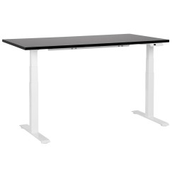 Biurko regulowane elektrycznie 160 x 72 cm czarno-białe DESTINES