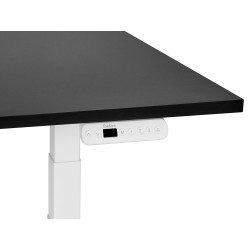 Biurko regulowane elektrycznie 160 x 72 cm czarno-białe DESTINES Biurko regulowane elektrycznie 160 x 72 cm czarno-białe DESTINES
