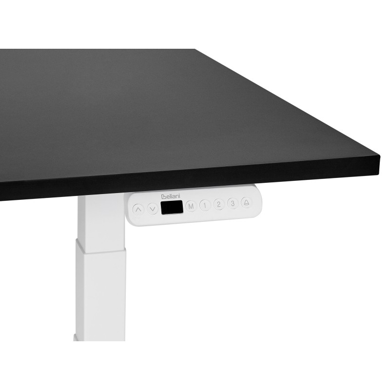 Biurko regulowane elektrycznie 160 x 72 cm czarno-białe DESTINES Biurko regulowane elektrycznie 160 x 72 cm czarno-białe DESTINES