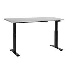 Biurko regulowane elektrycznie 160 x 72 cm szaro-czarne DESTINES