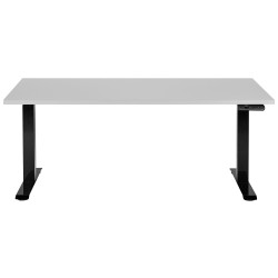 Biurko regulowane elektrycznie 160 x 72 cm szaro-czarne DESTINES Biurko regulowane elektrycznie 160 x 72 cm szaro-czarne DESTINES