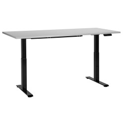 Biurko regulowane elektrycznie 180 x 80 cm szaro-czarne DESTINES