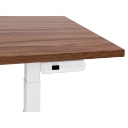 Biurko regulowane elektrycznie 180 x 80 cm ciemne drewno z białym DESTINES Biurko regulowane elektrycznie 180 x 80 cm ciemne drewno z białym DESTINES