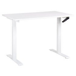 Biurko regulowane manualnie 120 x 72 cm białe DESTINES