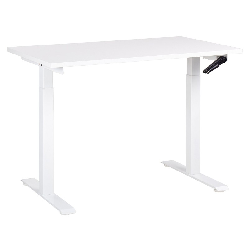 Biurko regulowane manualnie 120 x 72 cm białe DESTINES Biurko regulowane manualnie 120 x 72 cm białe DESTINES