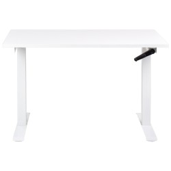 Biurko regulowane manualnie 120 x 72 cm białe DESTINES Biurko regulowane manualnie 120 x 72 cm białe DESTINES